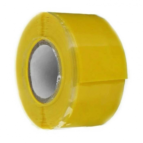 Самосклеивающаяся силиконовая лента желтая 25мм 3м TIM